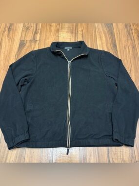 James Perse Brushed Cotton Suede Piped Track Jacket Black Men’s 3 (L)